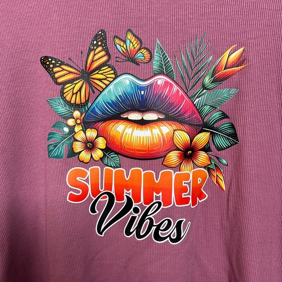The Spring Shop Purple Summer Vibes Tee - Picture 2 of 4